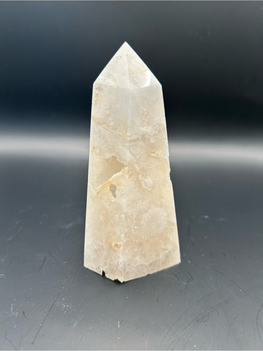 Natural Clear Quartz Crystal Tower